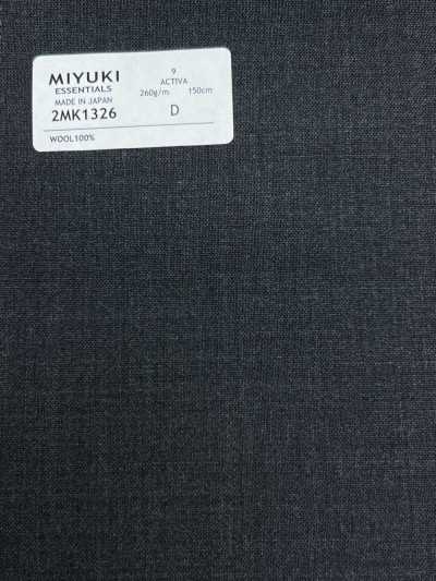 2MK1326 26SS قماش Miyuki MIYUKI Essentials ESSENTIALS ACTIVA رمادي فحمي سادة