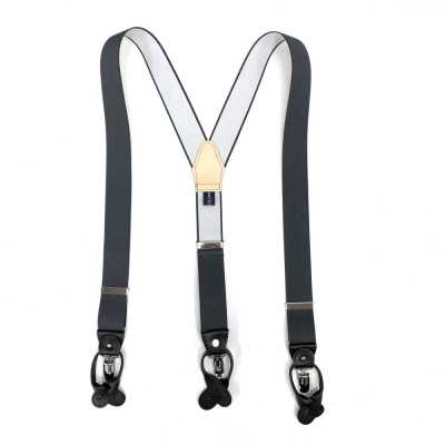 SR-GREY SR-GREY حمالات EXCY Braces رمادي سادة 2-in-1 35mm مطاطي