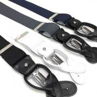 SR-WHITE SR-WHITE حمالات EXCY Braces أبيض سادة 2-in-1 مطاطي 35mm[مستلزمات رسمية] Yamamoto(EXCY) صور إضافية