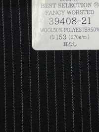 39408 FANCY WORSTED صوف وبوليستر مقاوم للتجعد بنقشة رأس الدبوس[قماش] Kunishima Co., Ltd. صور إضافية