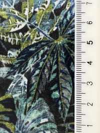 URJ-082 صنع في إيطاليا بطانة Cupro 100% مطبوعة Botanical Blue × Green TCS صور إضافية