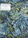 URJ-082 صنع في إيطاليا بطانة Cupro 100% مطبوعة Botanical Blue × Green