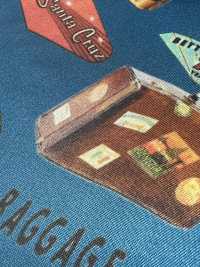 URJ-087 بطانة مطبوعة من كوبرو 100%، صناعة إيطالية، ترافل بلو TCS صور إضافية