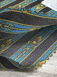 URJ-089 بطانة مطبوعة من Cupro بنسبة 100%، مصنوعة في إيطاليا، Zipper Blue TCS صور إضافية