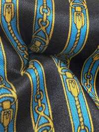 URJ-089 بطانة مطبوعة من Cupro بنسبة 100%، مصنوعة في إيطاليا، Zipper Blue TCS صور إضافية
