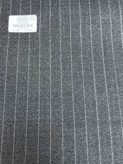 59542-63 26AW HERDREX [MOKUORI] Mokuori رمادي متوسط بخطوط رفيعة صوف مزيل للرائحة