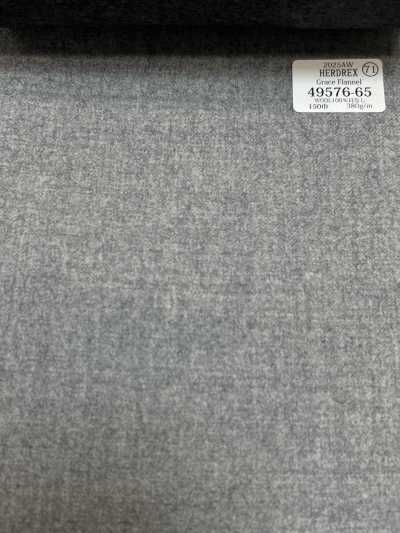 49576-65 26AW HERDREX [Grace Flannel] Grace Flannel رمادي فاتح سادة