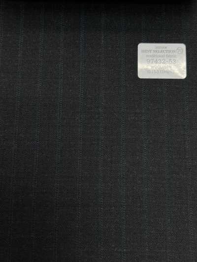 97432-53 26AW BEST SELECTION [قماش تقليدي] قماش تقليدي مخطط بالرمادي الفحمي