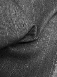 5MK0182 MIYUKI EVER WOOL مخطط رمادي فحمي[قماش] Miyuki Woolen Mills صور إضافية