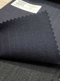5MK0215 MIYUKI EVER WOOL مخطط بخطوط ظل كحلي[قماش] Miyuki Woolen Mills صور إضافية
