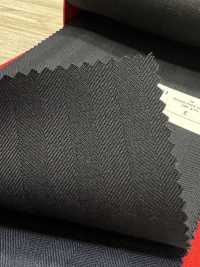 5ML0262 MIYUKI EVER WOOL بنقشة عظم السمكة أزرق كحلي داكن[قماش] Miyuki Woolen Mills صور إضافية