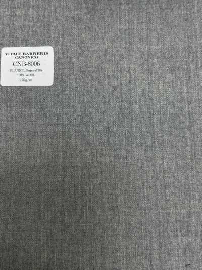 CNB8006 CANONICO فلانيل قياسي Super120's رمادي فاتح سادة