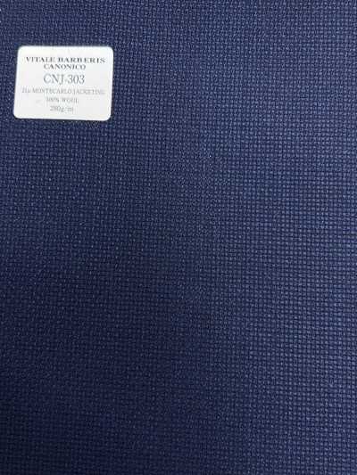CNJ303 CANONICO Standard 21μ MONTECARLO قماش جاكيت Hopsack أزرق كحلي سادة