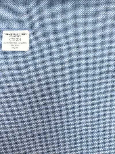 CNJ304 CANONICO Classic 21μ MONTECARLO قماش سترات Hopsack أزرق سادة
