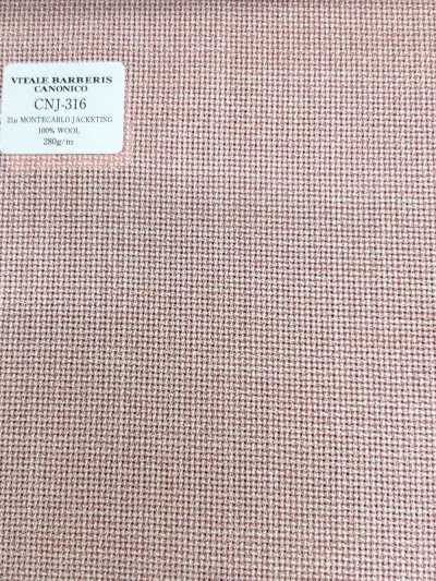 CNJ316 CANONICO Standard 21μ مونتكارلو لقماش الجاكيت هوبساك وردي سادة