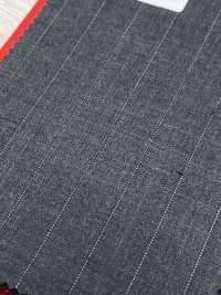 2MK4443 26SS MIYUKI قماش ESSENTIALS ACTIVA مخطط رمادي متوسط Miyuki Woolen Mills صور إضافية