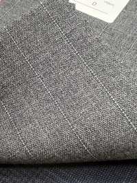 2MK4443 26SS MIYUKI قماش ESSENTIALS ACTIVA مخطط رمادي متوسط Miyuki Woolen Mills صور إضافية