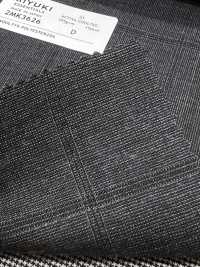 2MK3626 26SS Miyuki Fabric MIYUKI ESSENTIALS ACTIVA ACTIVA COOLTEC مربعات رمادي متوسط[قماش] Miyuki Woolen Mills صور إضافية