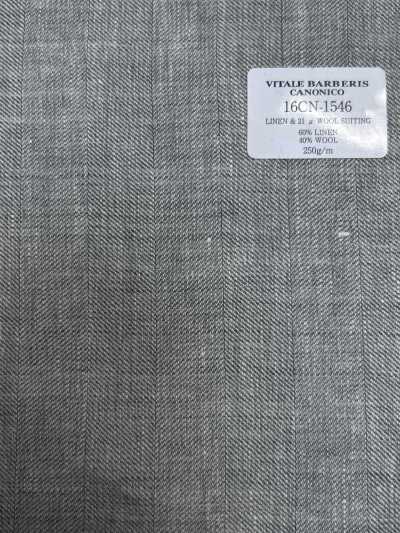 16CN1546 26SS VBC Vitale Barberis Canonico قماش بدلة من الكتان والصوف 21 μ