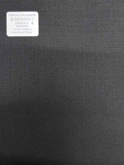 M02055-1 KUNISHIMA1850 خط حصري 【SUPER EXCLUSIVE GABARDINE】 أسود سادة