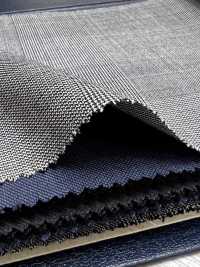 M02053-9 KUNISHIMA1850 خط حصري [صوف فائق النعومة 140's] مربعات غلين سوداء وبيضاء[قماش] Kunishima Co., Ltd. صور إضافية