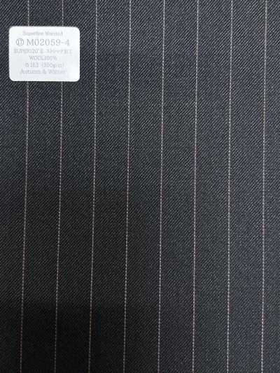 M02059-4 KUNISHIMA1850 خط حصري [Superfine Worsted] مخطط رمادي بخطوط رفيعة