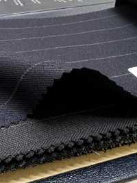 M02061-2 KUNISHIMA1850 الخط الحصري [Superfine Worsted] مخطط بخطوط طباشيرية كحلي[قماش] Kunishima Co., Ltd. صور إضافية