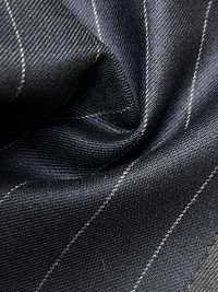 M02061-2 KUNISHIMA1850 الخط الحصري [Superfine Worsted] مخطط بخطوط طباشيرية كحلي[قماش] Kunishima Co., Ltd. صور إضافية