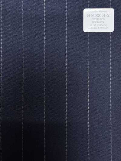M02061-2 KUNISHIMA1850 الخط الحصري [Superfine Worsted] مخطط بخطوط طباشيرية كحلي