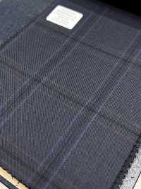 M02063-3 KUNISHIMA1850 خط حصري [صوف ممشط فائق النعومة] مربعات زرقاء[قماش] Kunishima Co., Ltd. صور إضافية