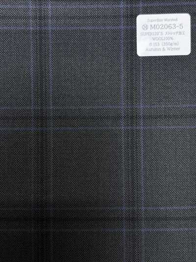 M02063-5 KUNISHIMA1850 خط حصري [وورستد فائق النعومة] كاروهات رمادية
