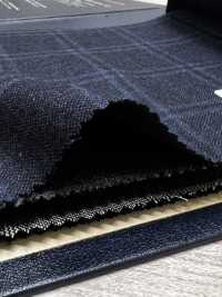 M02065-3 KUNISHIMA1850 خط حصري [صوف مشطوف فائق النعومة] بنقشة مربعات هيذر زرقاء[قماش] Kunishima Co., Ltd. صور إضافية