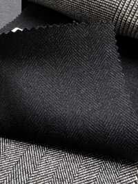 M02047-2 KUNISHIMA1850 خط حصري [SOMO كشمير 100%] نقشة عظم السمكة الكحلية[قماش] Kunishima Co., Ltd. صور إضافية