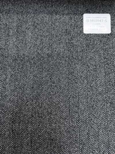 M02047-5 KUNISHIMA1850 خط حصري [SOMO CASHMERE 100%] رمادي بنقشة عظم السمكة