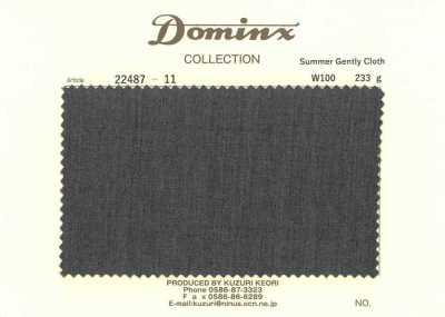 22487-11 قماش صيفي ناعم 100% صوف DOMINX رمادي داكن