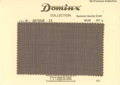 20720JE-13 Standard SummerGentlyCloth 100% صوف DOMINX مجموعة فاخرة بني