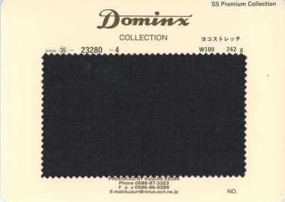 23280-4 مجموعة سراويل قياسية، قابل للتمدد أفقيًا، 100% صوف، DOMINX، مجموعة فاخرة، رمادي فحمي