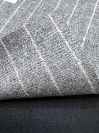 69582-69 26AW HERDREX [Tasmanian Flannel] خطوط رمادية فاتحة من الحرير والصوف[قماش] Kunishima Co., Ltd. صور إضافية