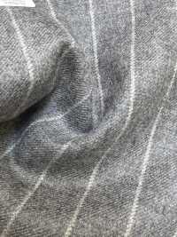 69582-69 26AW HERDREX [Tasmanian Flannel] خطوط رمادية فاتحة من الحرير والصوف[قماش] Kunishima Co., Ltd. صور إضافية