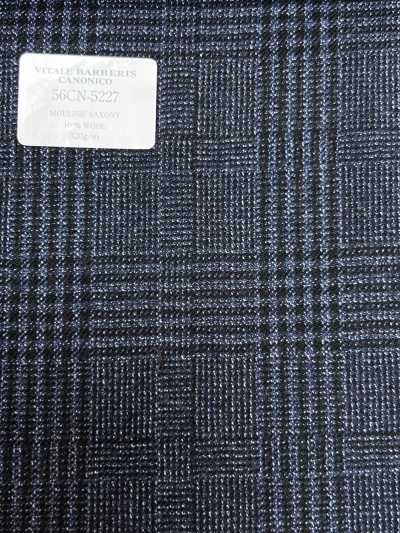 56CN5227 CANONICO 21 مولينيه ساكسوني أزرق كحلي بنقشة Glen Check