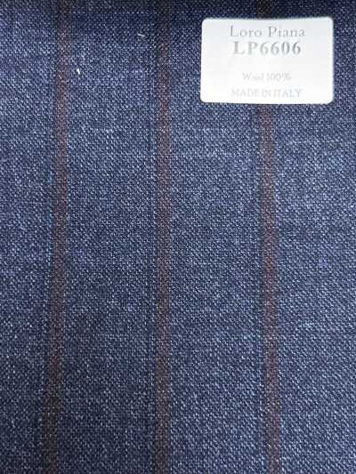 LP6606 Loro Piana شريط أزرق كحلي × أحمر