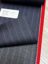 4ML4434 26AW THE CITY تويل بخطوط كحلية[قماش] Miyuki Woolen Mills صور إضافية