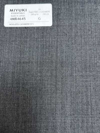 4MR4645 26AW Super100's × CASHMERE رمادي متوسط بدون نقش