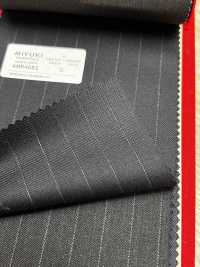 4MR4682 26AW Super100's × كشمير مخطط كحلي[قماش] Miyuki Woolen Mills صور إضافية