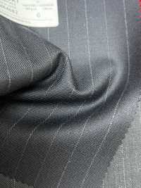 4MR4682 26AW Super100's × كشمير مخطط كحلي[قماش] Miyuki Woolen Mills صور إضافية