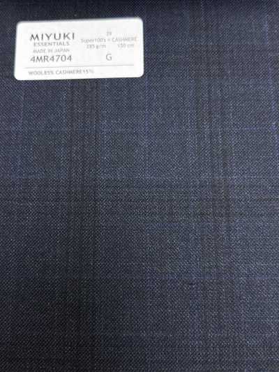 4MR4704 26AW Super100's × كاشمير كاروهات كحلية