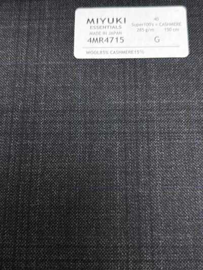 4MR4715 26AW Super100's × كشمير كاروهات رمادي سماوي فحمي