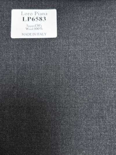 LP6583 Loro Piana Super130's رمادي بدون نقش