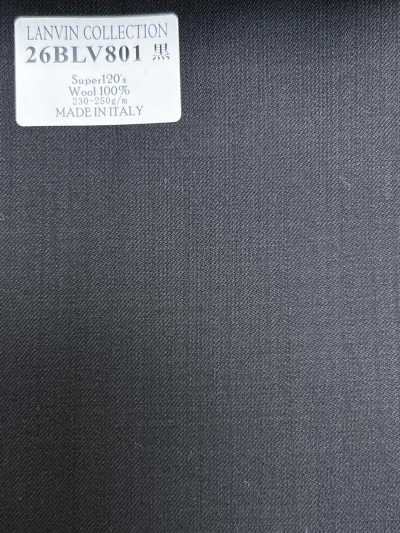 26BLV801 LANVIN COLLECTION Super120's أسود بدون نقشة
