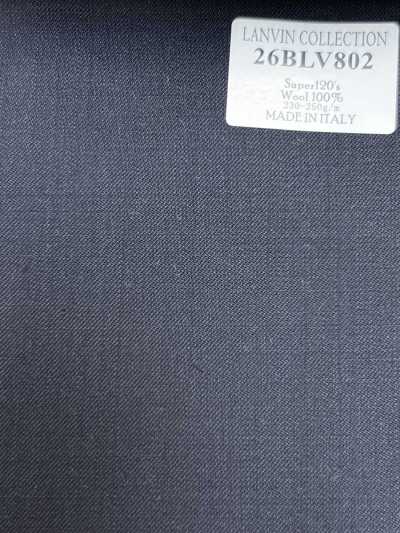 26BLV802 LANVIN COLLECTION Super120's كحلي داكن بدون نقش